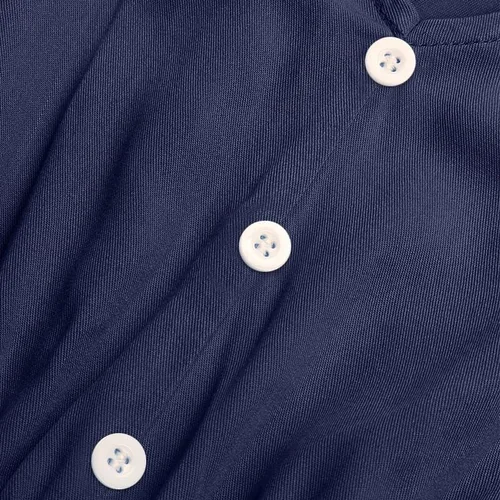 Miniatura 2 de Vestidos de regreso a casa para mujer, con botones sólidos, cuello en V, longitud de la cintura, vestido casual de verano, vestido grueso, S-XL