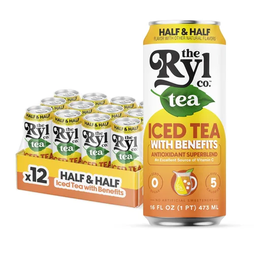 Miniatura 11 de Ryl Té Helado, Té Cítrico Verde, Súper Mezcla Antioxidante, Sin Azúcar, Bajo en Carbohidratos, Cero Calorías - 16.0 Fl Oz (Paquete de 12)