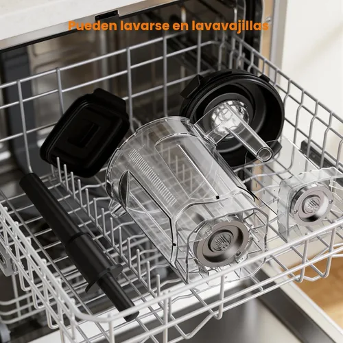 Miniatura 8 de Licuadora, licuadora de 1800 W con molinillo, licuadoras profesionales de 6 cuchillas para cocina, tritura hielo, autolimpieza, tarros de 68 onzas