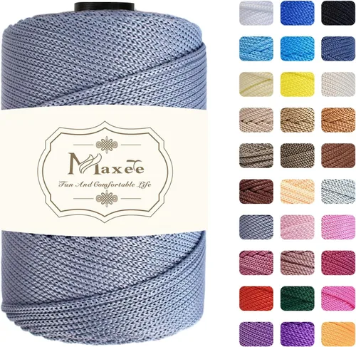 Miniatura 70 de Cordón de macramé premium de poliéster 3 mm × 218 yardas, cordón de macramé 100% polipropileno de 3 mm, ideal para crochet, colgadores de pared, 30