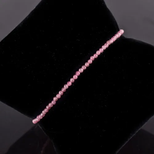 Miniatura 49 de Natural Gemstone Micro Round Beads Dainty Choker Bangle Bracelet, Handmade Jewelry for Women, Healing Chakra Crystals Silver Plated Chain 8 inch