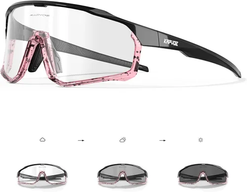 Miniatura 14 de KAPVOE Gafas de ciclismo fotocromáticas para hombres y mujeres, gafas de sol para bicicleta de montaña MTB, deportes, transición, triatlón, carrera