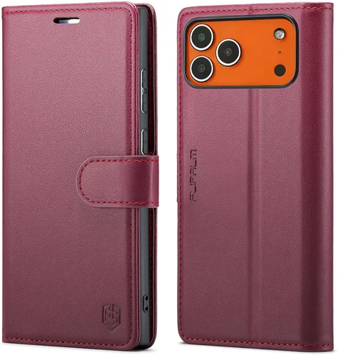 Miniatura 8 de Funda tipo cartera para iPhone 17 Pro Max con tarjetero de crédito, de piel sintética, con función atril, funda protectora a prueba de golpes