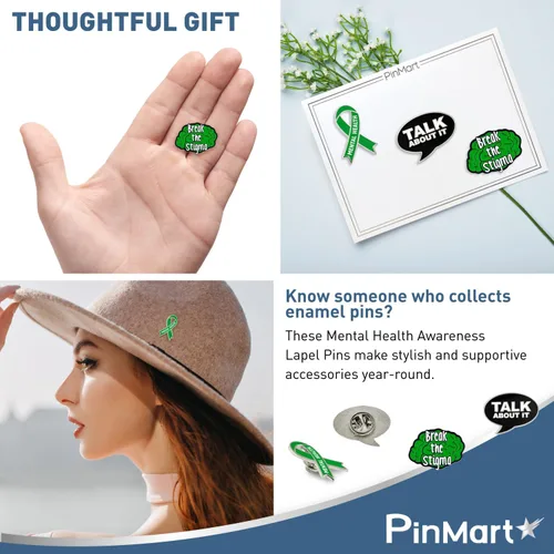 Miniatura 8 de PinMart's Suicide Prevention And Mental Health Awareness Enamel Lapel Pin - Enamel Pin Set and Lapel Pins Bulk for Backpacks, Bags, Hats, or