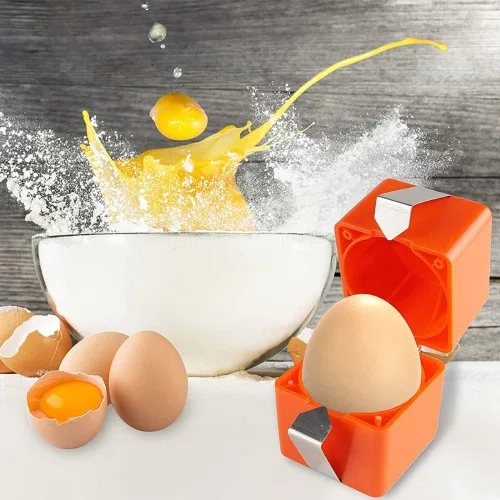 Abridor de huevos y cubos de huevos, herramienta fácil y segura para galletas de huevos, separador de huevos y cortador de cáscara, divisor de