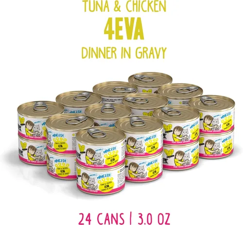Miniatura 2 de Weruva BFF - Comida húmeda natural para gatos, atún y pollo 4 Eva en salsa, lata de 3 onzas, paquete de 24