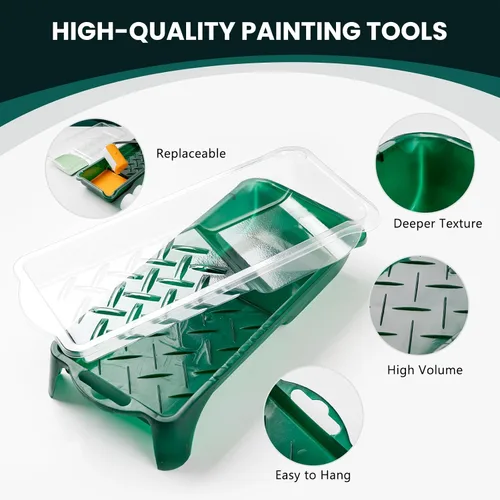 Miniatura 5 de Kit de rodillo de pintura de espuma CoatPro Twools, 2 pulgadas, paquete de 10 rodillos pequeños con rodillo de pintura de espuma de alta densidad