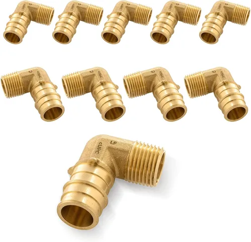 Miniatura 7 de Codo NPT macho de 1/2 x 1/2 pulgadas, accesorios de expansión PEX-A, para accesorios de manguera de tubería PEX, ASTM F1960 (PEX1960097)
