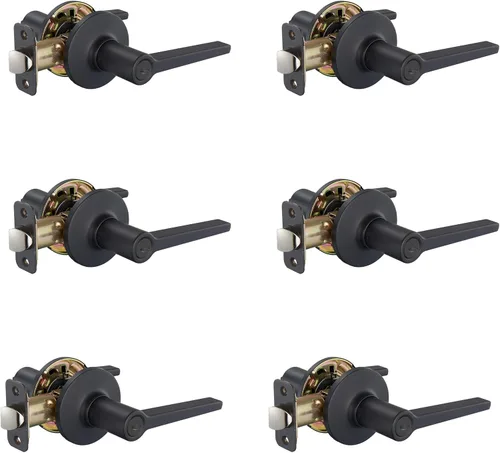 Miniatura 9 de Amazon Basics Manchester Palanca de Puerta - Paso (Sin Llave) - Negro Mate, Paquete de 1