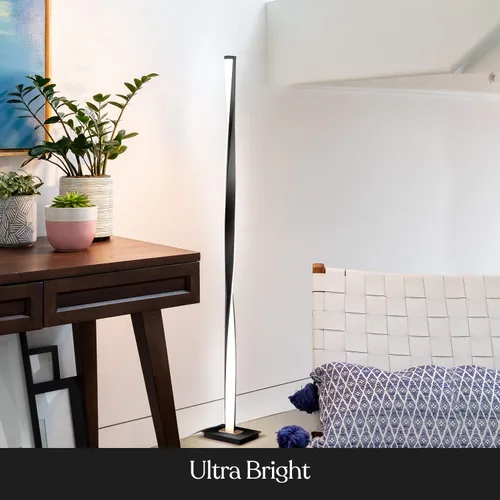 Miniatura 6 de Helix LED Lámpara de Suelo - Regulable estilo Urbano Contemporáneo Lámpara de Luz Moderna - Lámpara de pie alto con diseño decorativo - para Salón