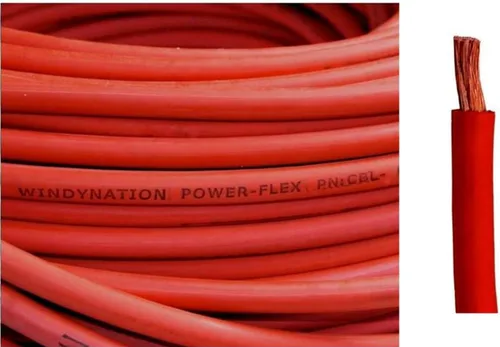 Miniatura 2 de WNI - Cable de cobre puro ultra flexible para batería y soldadura de 6 AWG y 6 calibre de 10 pies rojo + 5 terminales de cable de cobre de 5/16 10