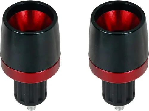 Miniatura 7 de Modengzhe 2 unids motocicleta cónico aluminio manillar extremo tapa 0.709 in Insertar diámetro barra extremo enchufe (negro)