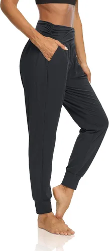 Miniatura 2 de DIBAOLONG - Pantalones de yoga sueltos para hacer ejercicio, casuales, cómodos, con bolsillos
