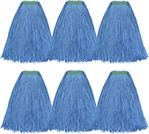 Miniatura 18 de Matthew Cleaning - Paquete de 3 trapeadores de algodón de 16 onzas, cuerda abierta de algodón, recambios de cuerda resistente, mezcla universal