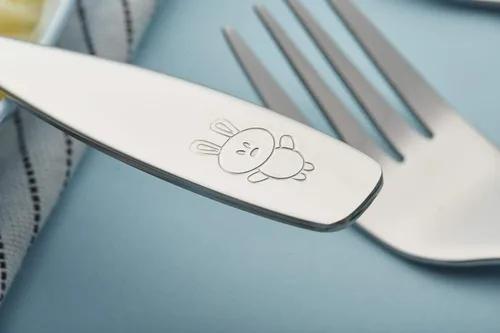 Miniatura 5 de ANNOVA - Juego de cubiertos para niños de 6 piezas de acero inoxidable - 3 tenedores, 3 cucharas de cena para niños, utensilios para niños, juego