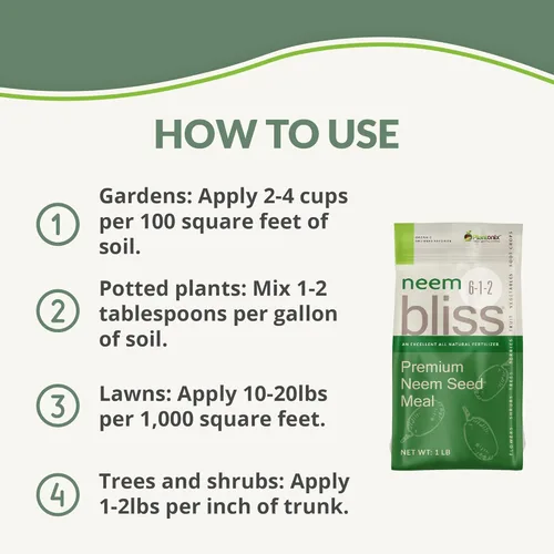 Miniatura 3 de Meal de semillas de neem (5 libras) - Torta de neem orgánica para plantas - Fertilizante OMRI listado para plantas, vegetales, céspedes y jardinería