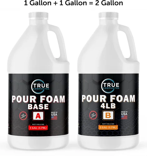 VERDADERO COMPOSITES Base de espuma de uretano líquido para verter - 2 partes de célula cerrada de espuma rígida para verter espuma de 4 lb de