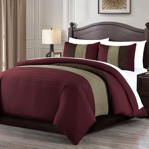 Chezmoi Collection Briar - Juego de cama California King de 7 piezas en una bolsa, juego de edredón de microfibra ligera para todas las estaciones,