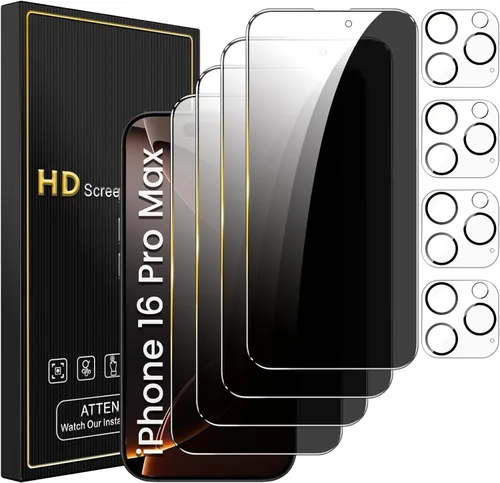 Miniatura 13 de Romkasi Paquete de 3 protectores de pantalla de privacidad para iPhone 11 de 6.1 pulgadas con 3 protectores de lente de cámara, película de vidrio