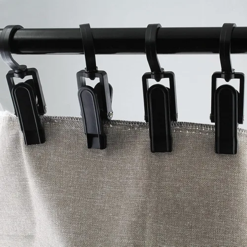 Miniatura 6 de Jiozermi 20 ganchos para lavandería, pasadores de plástico para ropa, clips de suspensión súper fuertes, ganchos giratorios para tienda de ropa