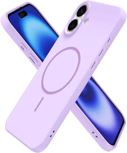 Miniatura 88 de oakxco Funda de silicona Mag Safe para iPhone 17 Pro Max, funda magnética delgada y fina compatible con carga inalámbrica MagSafe, bonita funda Negro