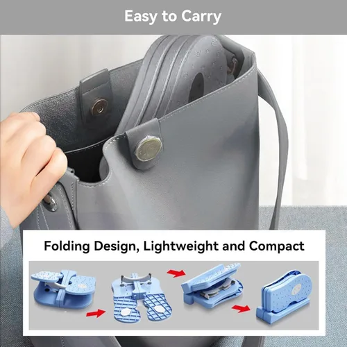 Miniatura 7 de Mini entrenador paso a paso, máquina de ejercicio de nailon reforzado para pies, escalera, silenciosa, plegable, para piernas para oficina en casa