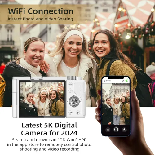 Miniatura 7 de ORDRO Cámaras digitales 5K para fotografía – Cámara creadora de contenido de viaje de 64 MP con zoom óptico 12X y cámara de vlogging de YouTube
