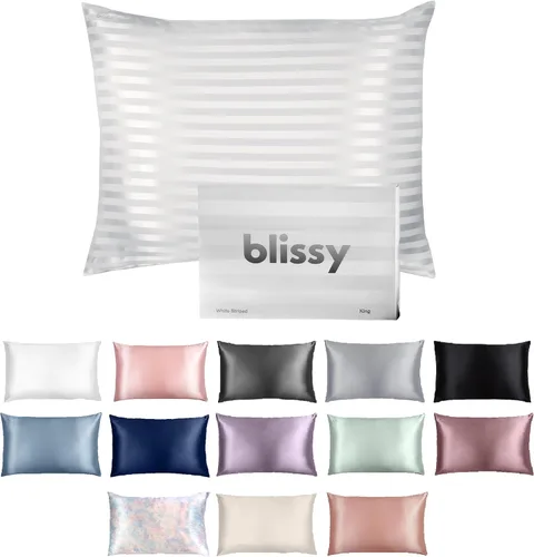 Miniatura 21 de Funda de almohada 100% de seda de morera pura de Blissy, fibras de alta calidad 6A con densidad de 22 momme, para el cuidado del cabello y la piel