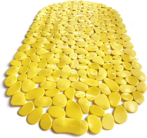 Miniatura 14 de Alfombra antideslizante para bañera y ducha "Pebbles" de 27 x 14 pulgadas, ovalada, no tóxica, segura, limpia, lavable a máquina, agarre y drenaje