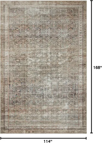 Miniatura 2 de Loloi Chris Loves Julia Jules Collection JUL-06 Denim/Spice 2'-3'' x 3'-9'', 0.13 pulgadas de altura, alfombra decorativa