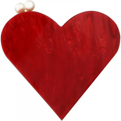 Miniatura 2 de Bolso de mano de acrílico en forma de corazón para mujer, bolso de hombro elegante para fiesta, boda