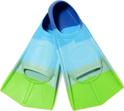 Miniatura 37 de Aletas de natación para niños, aletas cortas para niños y jóvenes, aletas de natación para entrenamiento de natación para niños, niñas, niños