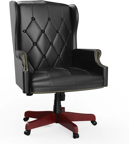 Silla de oficina ejecutiva de 330 libras, diseño ergonómico, respaldo alto, reclinable, cómodo asiento y respaldo acolchados, silla de escritorio de