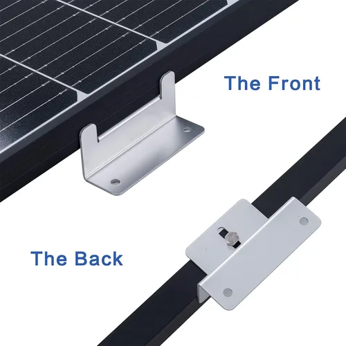 Miniatura 3 de JJN Soportes de montaje en panel solar, 1 juego de 4 unidades de soportes de montaje de panel solar, soportes de aluminio ligero sin corrosión