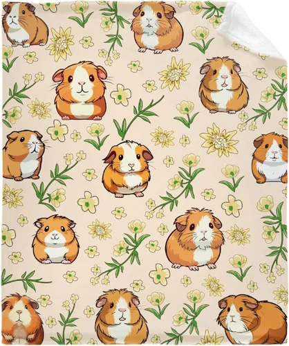 Manta de conejillo de indias, regalos para niñas, niños, amantes de los conejillos de indias, manta de franela de felpa suave, ligera y cálida, para