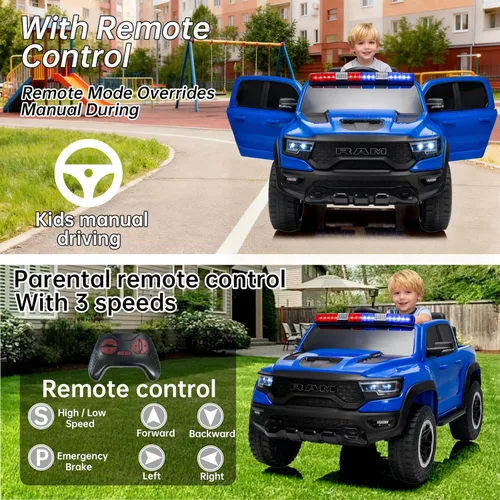 Miniatura 3 de FINITO Auto eléctrico de 24 V para niños, automóvil eléctrico 4WD, con control remoto, luces LED, reproductor de música y funcionalidad Bluetooth