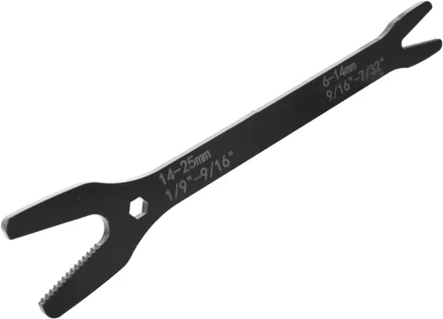 Miniatura 5 de Larcele Llave inglesa ajustable de doble extremo de 0.236-0.984 in, herramienta multifuncional para montar al aire libre o mantenimiento del Negro