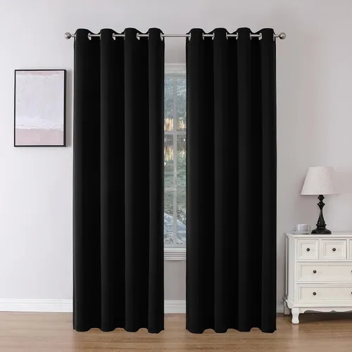 Miniatura 45 de Joydeco Cortinas opacas para dormitorio de 72 pulgadas de largo, 2 paneles de cortinas con aislamiento térmico para oscurecer la habitación