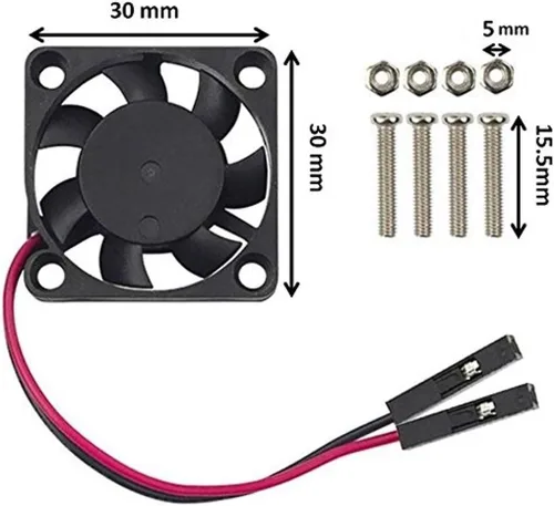 Miniatura 2 de Easycargo Raspberry Pi 4 Kit de ventilador de disipador de calor para refrigeración Raspberry Pi 5 4 3, 3, disipador de calor para ventilador