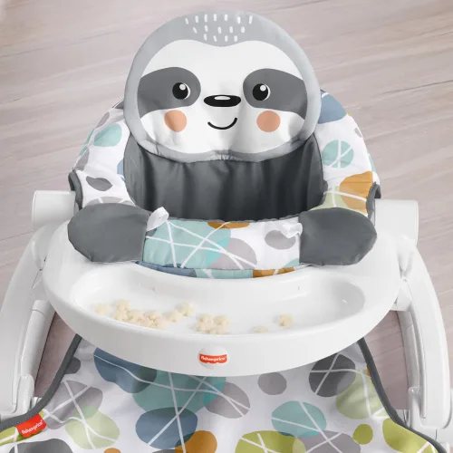 Miniatura 3 de Fisher-Price - Silla portátil para bebé Sit-Me-Up con bandeja para bocadillos, juguetes de actividad sensorial para recién nacidos y almohadilla