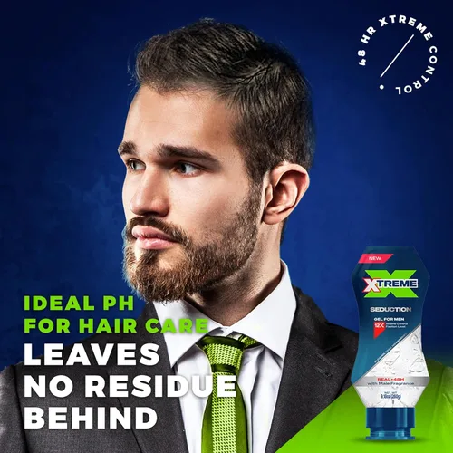 Miniatura 5 de Xtreme Gel Seduction Styling Hair Gel para hombres con aloe vera y control de 48 horas, botella exprimible de 9.17 onzas (paquete de 3)
