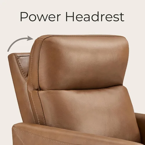 Miniatura 4 de CHITA Silla reclinable eléctrica de cuero genuino para adultos, sillón reclinable eléctrico de pared para espacios pequeños, moderna sala de estar