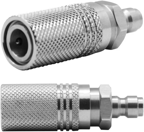 Miniatura 2 de Paintball PCP Adaptador de enchufe macho de desconexión rápida de 0.315 in con adaptador de acoplamiento de desconexión rápida hembra de 0.315 in