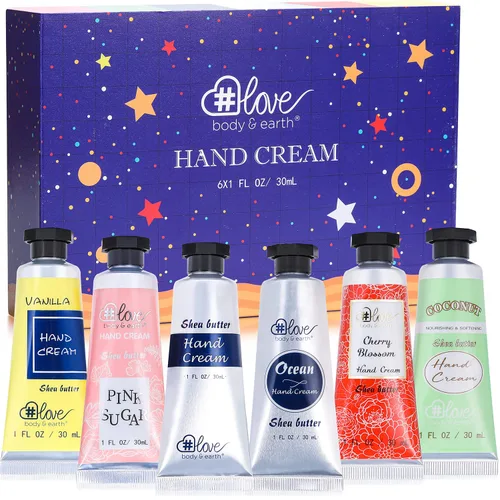 Miniatura 13 de BODY & EARTH # LOVE Set de regalo de crema de manos para mujeres, regalo del día de la madre para mamá, juego de cuidado de la piel con crema