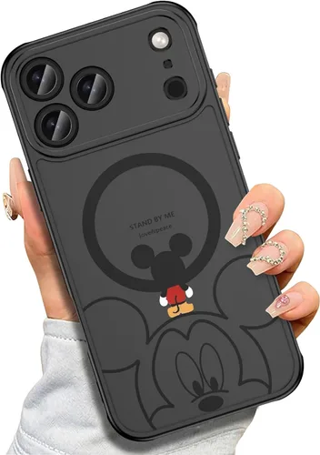 Miniatura 11 de Funda para iPhone 16 Pro Max [Compatible con MagSafe], diseño bonito, magnético, negro translúcido, mate, con borde de TPU suave y parte trasera
