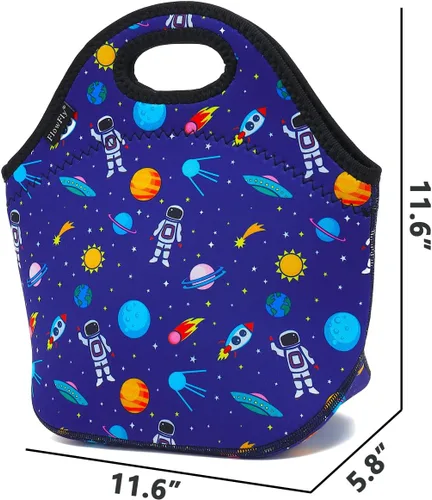 Miniatura 3 de FlowFly Lonchera de neopreno para niños, bolsa suave con aislamiento, mini hielera térmica para niños, niñas, hombres, mujeres, escuela, trabajo