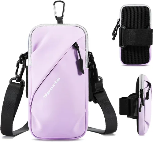 Miniatura 10 de Bandas para el brazo para teléfono, pequeña bolsa cruzada con correa para el brazo, se adapta a iPhone y todos los teléfonos celulares, uso para Azul