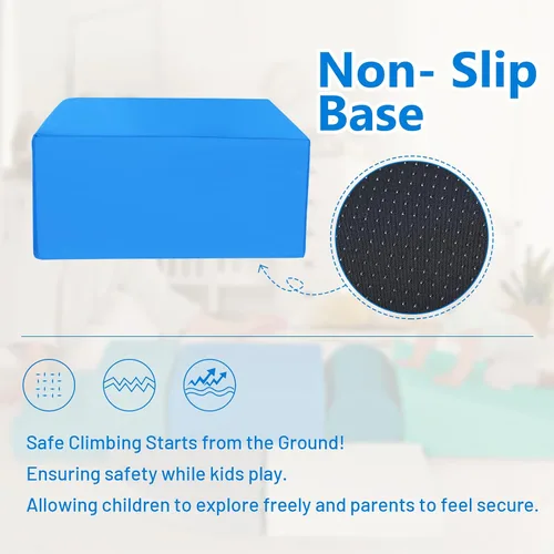 Miniatura 5 de 6 piezas de juguetes blandos de cuero PU para escalar para bebés - Bloques de espuma para escalar para niños pequeños en interiores - Juego