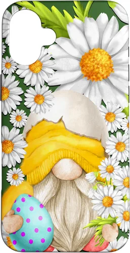 Miniatura 22 de iPhone 16 Easter Chick Gnome Graphic For Women Floral Daisy Flower Case