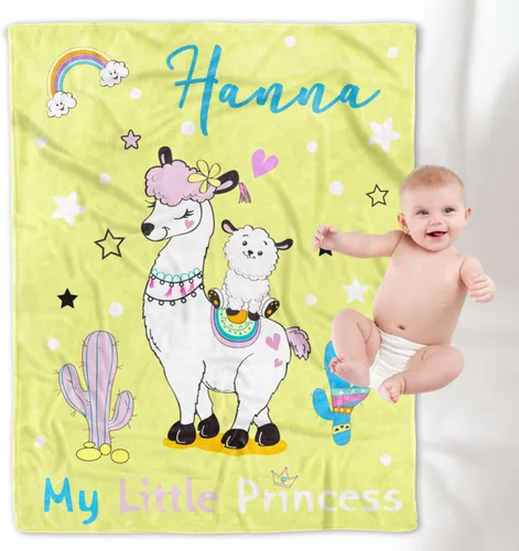 YESCUSTOM Manta personalizada de lana de alpaca para niños y niños, mantas personalizadas con nombre, manta de bebé, regalo para nueva madre,